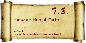 Tenczer Benjámin névjegykártya