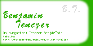 benjamin tenczer business card
